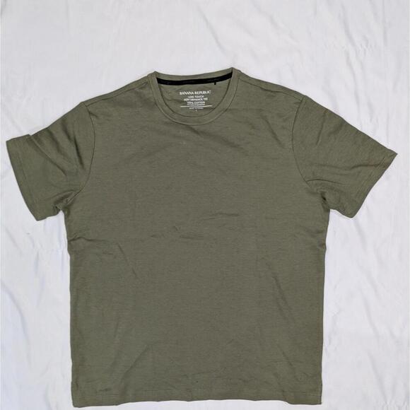 $80 Banana Republic Luxe Touch Performance Tee 2-Pack Navy/Olive Men’s L NWOT - Picture 7 of 9